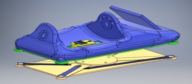 Foot sensor mount, version 2, exploded view