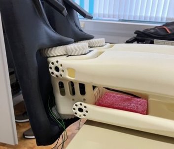 Chosen PCB location at the back of the calf